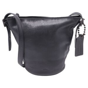 Coach Bleecker Sport Mini Duffle Bag in Black Leather
